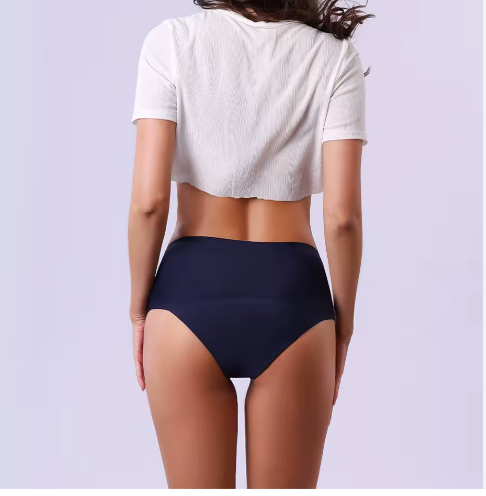 High Waist Organic Cotton Period Underwear 4-Layer Leakproof Design High Absorbency Breathable Reusable Period Panties for Women